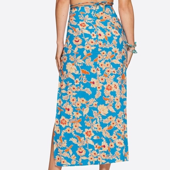 Jessica Simpson SET: Irin Top/Jildie Skirt, Southern Beauties Blue/Orange XS NWT - Picture 5 of 16
